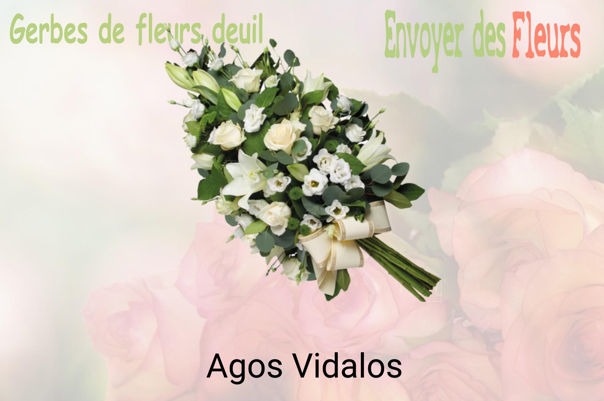 Gerbe de fleurs de deuil livrée à Agos-Vidalos